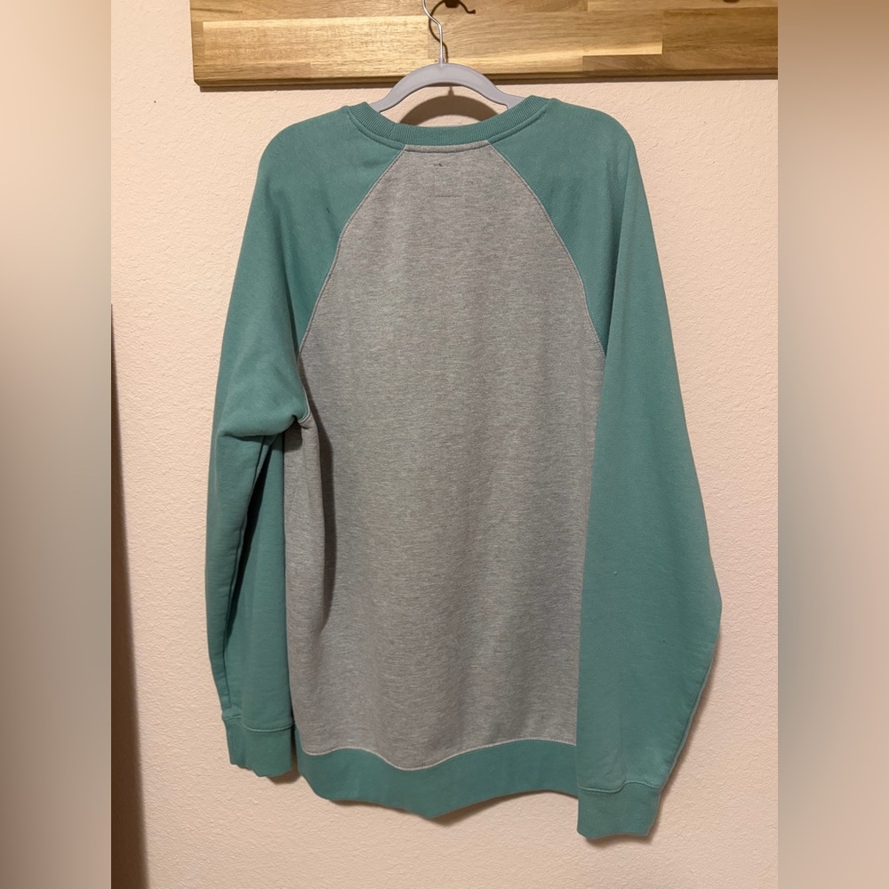Vans Teal and Grey Raglan Crewneck Sweatshirt - Picture 2 of 3